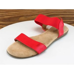 Floopi Size‎ 8 M Women Sandal Ankle Strap Red Synthetic